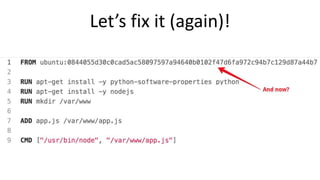 Let’s fix it (again)!
 