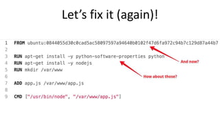Let’s fix it (again)!
 