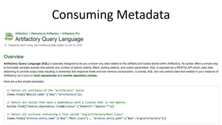 Consuming Metadata
 