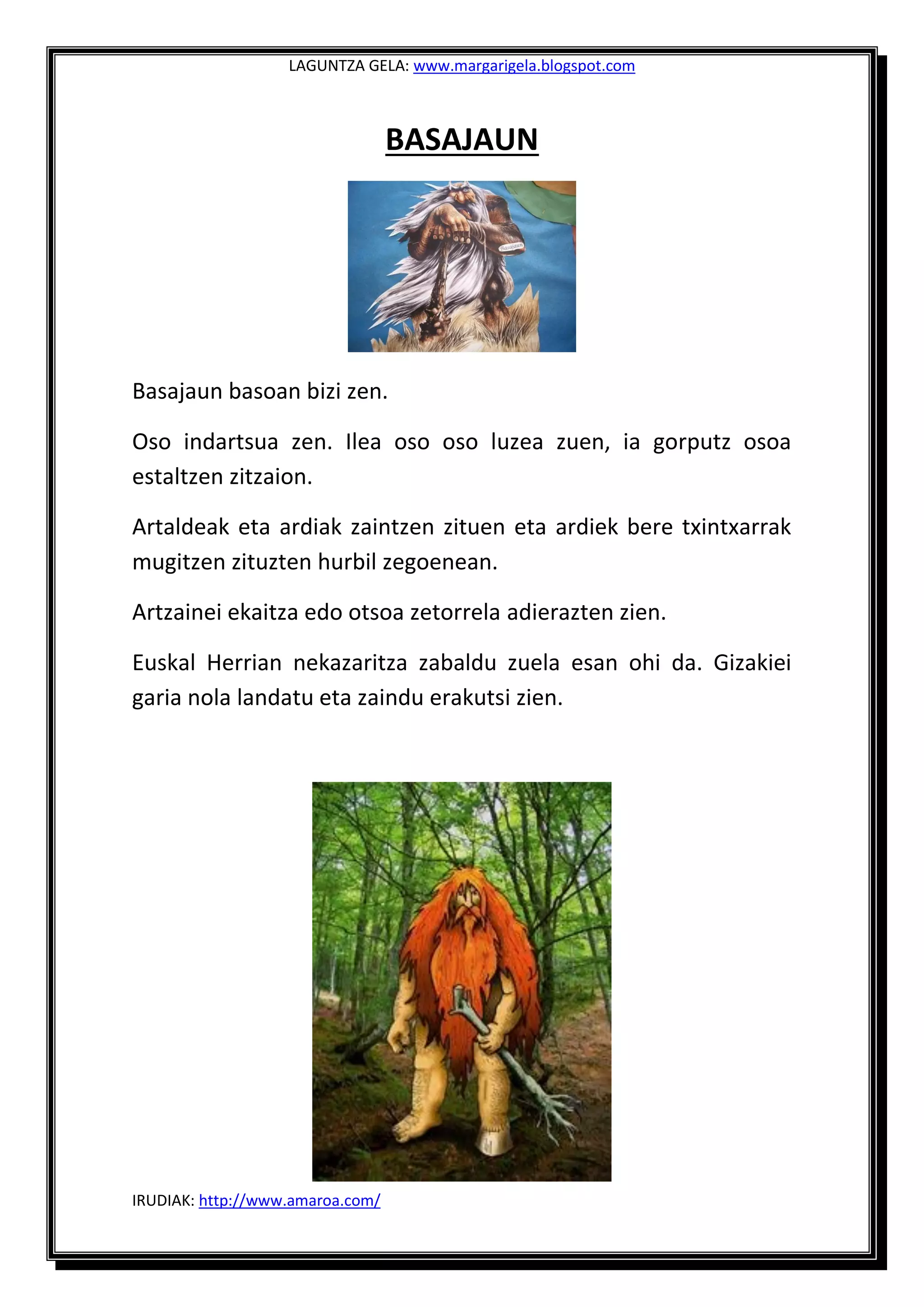 Basajaun eta lamia | PDF