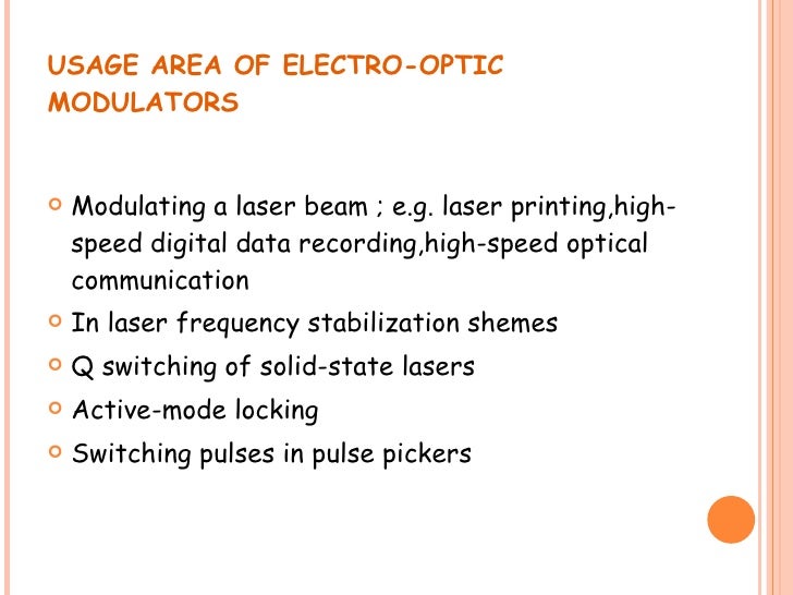 Electrooptic modulators
