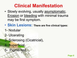 Basal cell carcinoma (BCC)