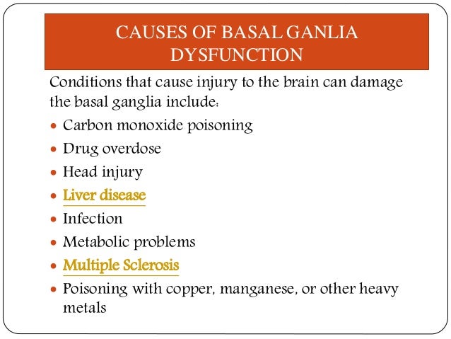 basal ganglia disease causes symptoms treatment and diagnosis