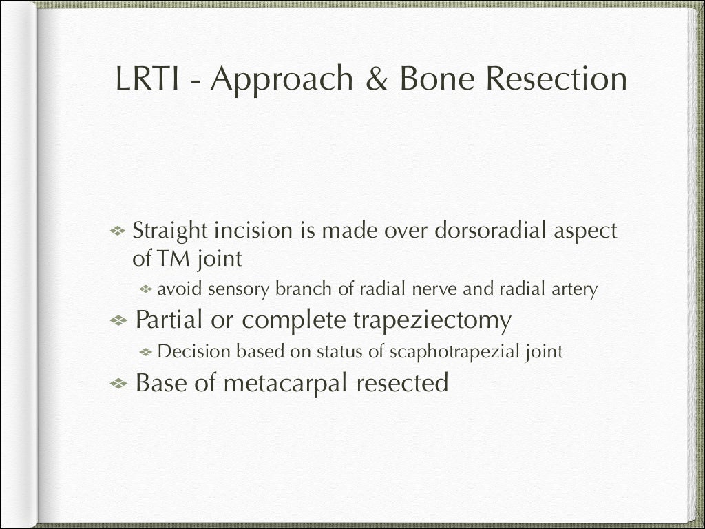 Basal joint arthritis presentation