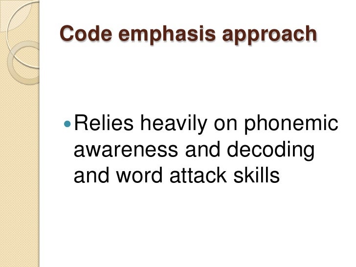 Basal reading approach