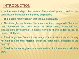 Basalt rock fibre | PPTX