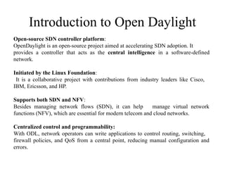 Basavaraj H - Open Day light.pptx for sdn | PPTX