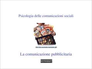 Psicologia delle comunicazioni sociali




 La comunicazione pubblicitaria
 