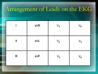 Arrangement of Leads on the EKG
 