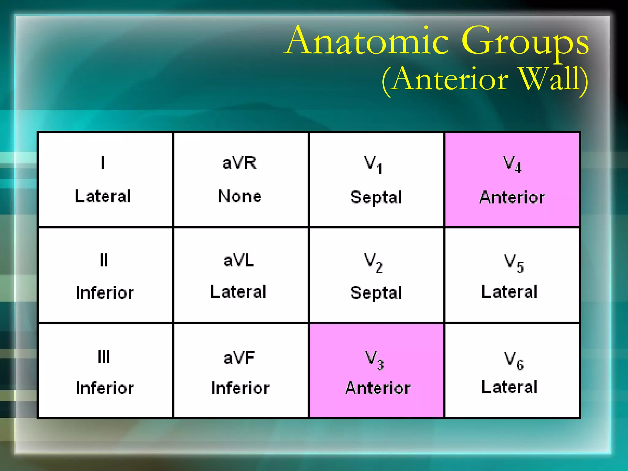 Anatomic Groups (Anterior Wall) 