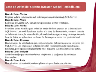 Base de datos en microsoft sql server | PPTX