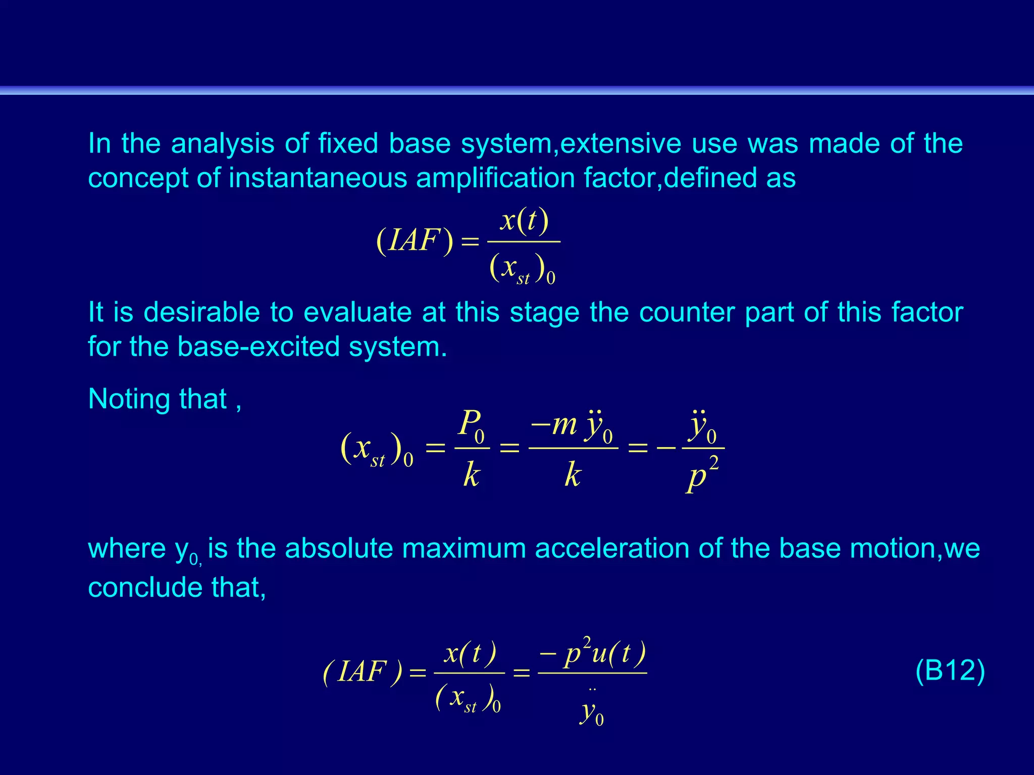 Base Excited Systems | PPT
