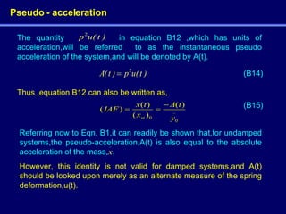 Systems Acceleration Base Excited Systems | PPT