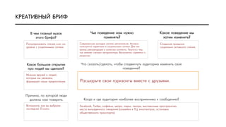 ÊКÐРÅЕÀАÒТÈИÂВÍНÛЫÉЙ ÁБÐРÈИÔФ
ÂВ ÷чåеìм ãгëлàаâвíнûыéй âвûыçзîоâв
ýэòтîоãгîо áбðрèиôфàа?
×Чüьåе ïпîоâвåеäдåеíнèиåе íнàаìм íнóуæжíнîо
ïпîоìмåеíнÿяòтüь?
ÊКàаêкîоåе ïпîоâвåеäдåеíнèиåе ìмûы
õхîоòтèиìм èиçзìмåеíнèиòтüь?
ÊКàаêкîоåе áбîоëлüьøшîоåе îоòтêкðрûыòтèиåе
ïпðрîо ëлþюäдåеéй ìмûы ñсäдåеëлàаëлèи?
ÏПðрèи÷чèиíнàа, ïпîо êкîоòтîоðрîоéй ëлþюäдèи
äдîоëлæжíнûы íнàаìм ïпîоâвåеðрèиòтüь
×Чòтîо ñсêкàаçзàаòтüь/ñсäдåеëлàаòтüь, ÷чòтîоáбûы ñсïпîоäдâвèиãгíнóуòтüь àаóуäдèиòтîоðрèиþю èиçзìмåеíнèиòтüь ñсâвîоåе
ïпîоâвåеäдåеíнèиåе?
ÊКîоãгäдàа èи ãгäдåе àаóуäдèиòтîоðрèиÿя íнàаèиáбîоëлåеåе âвîоñсïпðрèиèиìм÷чèиâвàа êк ñсîоîоáбùщåеíнèиþю?
ÏПîоïпóуëлÿяðрèиçзîоâвàаòтüь ÷чòтåеíнèиåе êкíнèиãг íнàа
óуðрîоâвíнåе ñс ñсîоöцèиàаëлüьíнûыìмèи ñсåеòтÿяìмèи.
	
  	
  
ÑСîоâвðрåеìмåеíнíнûыåе ìмîоëлîоäдûыåе æжèиòтåеëлèи ìмåеãгàаïпîоëлèиñсîоâв. ÀАêкòтèиâвíнîо
ïпîоëлüьçзóуþюòтñсÿя ãгàаäдæжåеòтàаìмèи èи ñсîоöцèиàаëлüьíнûыìмèи ñсåеòтÿяìмèи. ÄДëлÿя íнèиõх
âвàаæжíнûы ðрåеêкîоìмåеíнäдàаöцèиèи èи êкàа÷чåеñсòтâвîо êкîоíнòтåеíнòтàа. ÒТÿяíнóуòтñсÿя êк òтåеìм,
÷чüьåе ìмíнåеíнèиåе ñс÷чèиòтàаþюòт àаâвòтîоðрèиòтåеòтíнûыìм. ÁБåеñсêкîоíнåе÷чíнîо ñсòтðрåеìмÿяòтñсÿя êк
ðрàаçзâвèиòтèиþю. 	
  
	
  
ÑСîоçзäдàаíнèиåе ïпðрèиâвûы÷чêкèи
ñсîоöцèиàаëлüьíнîо àаêкòтèиâвíнîоãгîо ÷чòтåеíнèиÿя.
ÌМíнåеíнèиåе äдðрóуçзåеéй èи ëлþюäдåеéй,
êкîоòтîоðрûыõх ìмûы óуâвàаæжàаåеìм,
ôфîоðрìмèиðрóуåеòт íнàаøшèи ïпðрåеäдïпîо÷чòтåеíнèиÿя.
	
  
ÂВñсïпîоìмíнèиòтåе, êкàаêк âвûы âвûыáбðрàаëлèи
ïпîоñсëлåеäдíнèиåе 3 êкíнèиãгèи.
	
  
Facebook, Twitter, êкîоôфåеéйíнèи, ìмåеòтðрîо, ïпàаðрêкèи, òтåеàаòтðрûы, âвûыñсòтàаâвîо÷чíнûыåе ïпðрîоñсòтðрàаíнñсòтâвàа,
ìмåеñсòтàа âвûыíнóуæжäдåеíнíнîоãгîо îоæжèиäдàаíнèиÿя (ñсêкàаìмåеéйêкèи âв ÒТÖЦ, êкèиíнîоòтåеàаòтðрàаõх, îоñсòтàаíнîоâвêкèи
îоáбùщåеñсòтâвåеíнíнîоãгîо òтðрàаíнñсïпîоðрòтàа).
ÐРàаñсøшàаðрüьòтåе ñсâвîоèи ãгîоðрèиçзîоíнòтûы âвìмåеñсòтåе ñс äдðрóуçзüьÿяìмèи.
	
  
 