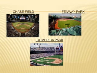CHASE FIELD               FENWAY PARK




              COMERICA PARK
 