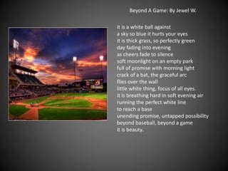 Baseball poems | PPTX