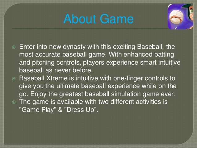 Baseball Xtreme Kids Game Free Available At Google Play