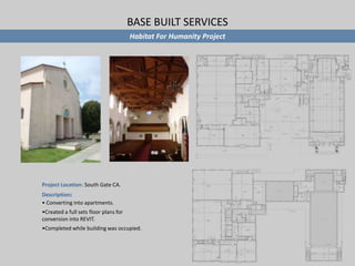 All plans generated on site. BASE BUILT SERVICESInterior ElevationsProject Location:Malibu CA.Description: Interior Elevations of every wall.