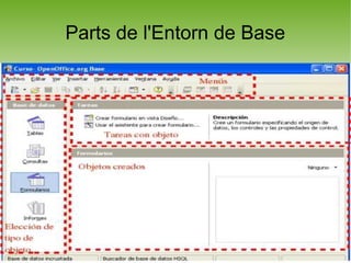 Parts de l'Entorn de Base
 