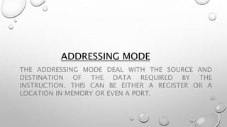 Based and indexed addressing | PPTX | Programming Languages | Computing
