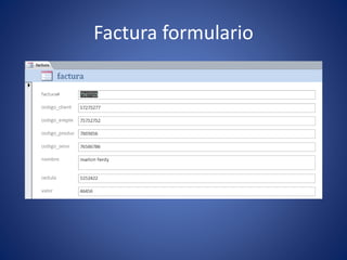 Factura formulario
