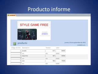 Producto informe