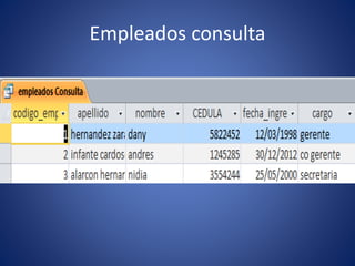 Empleados consulta