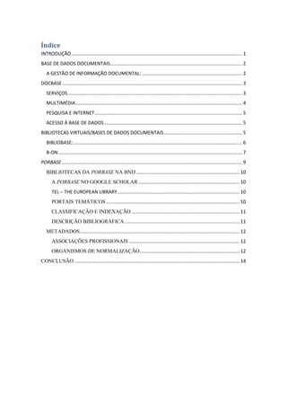 Base De Dados Documentais