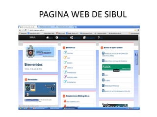 PAGINA WEB DE SIBUL
 