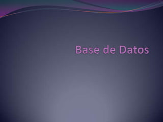 Base de Datos 