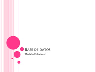 Base de datos Modelo Relacional 