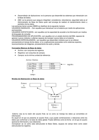 Base de datos