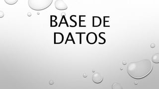 BASE DE 
DATOS 
 
