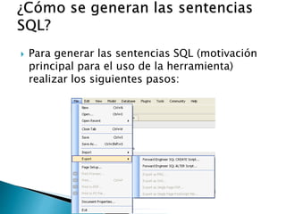 Tutorial de MySQL Workbench | PPTX