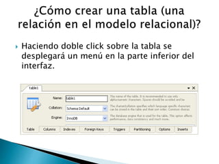 Tutorial de MySQL Workbench | PPTX