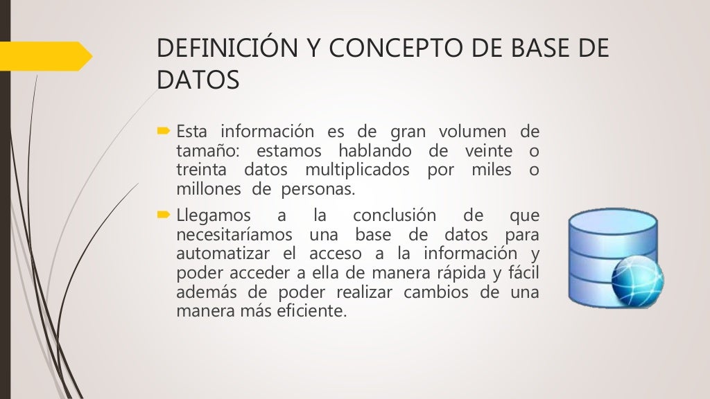 Base de datos, tipos, características