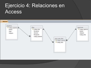 Ejercicio 4: Relaciones en
Access
 