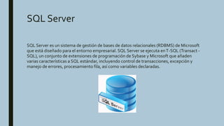 Sql Estandar Base de datos | PPTX