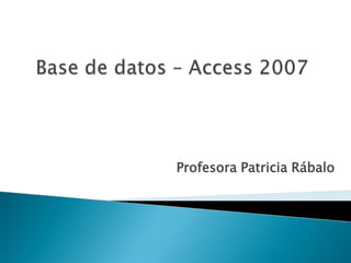 Profesora Patricia Rábalo
 