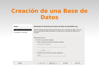 Creación de una Base de Datos