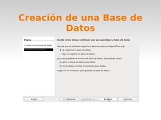 Creación de una Base de Datos