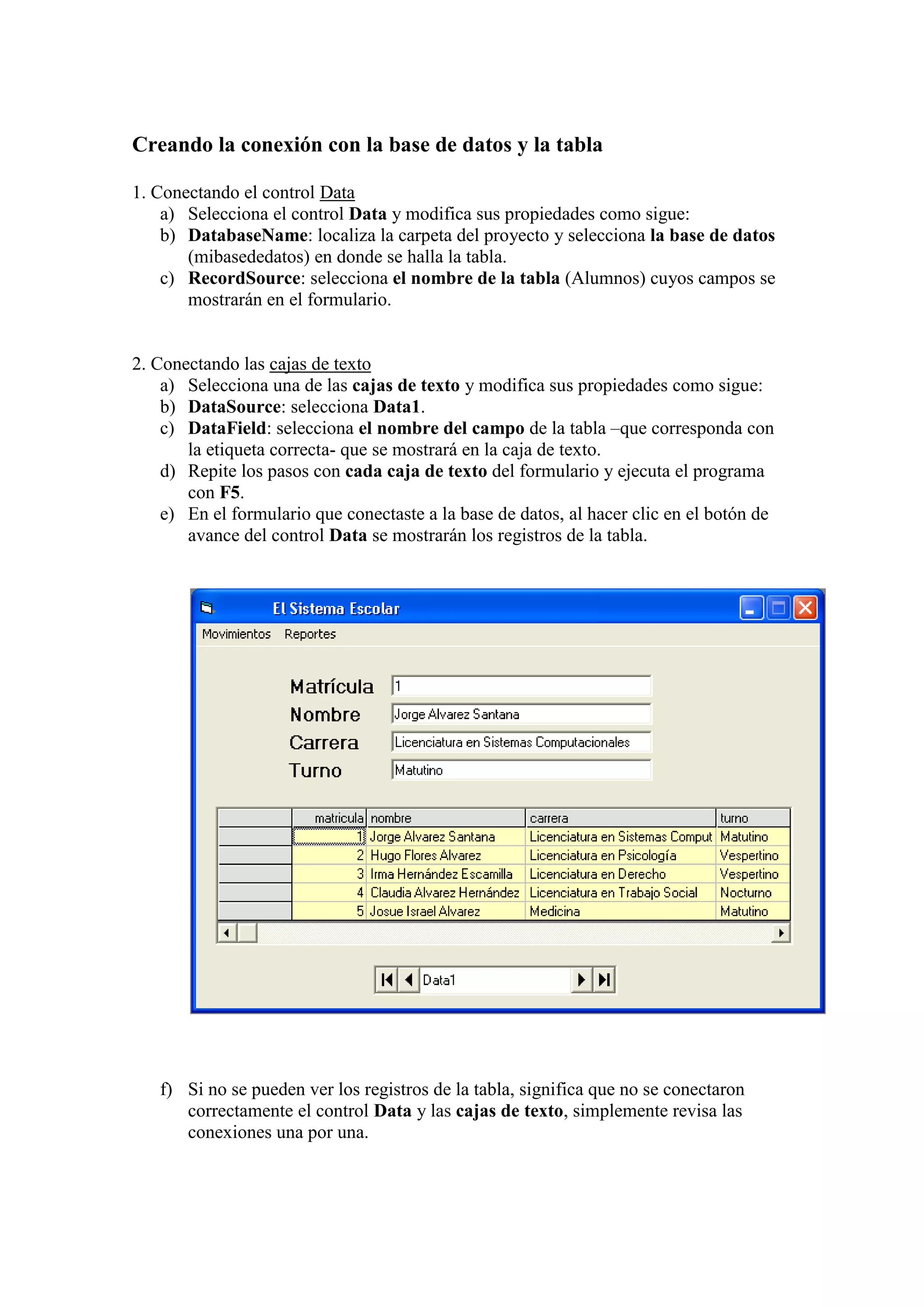 Base De Datos Con Visual Basic6.0