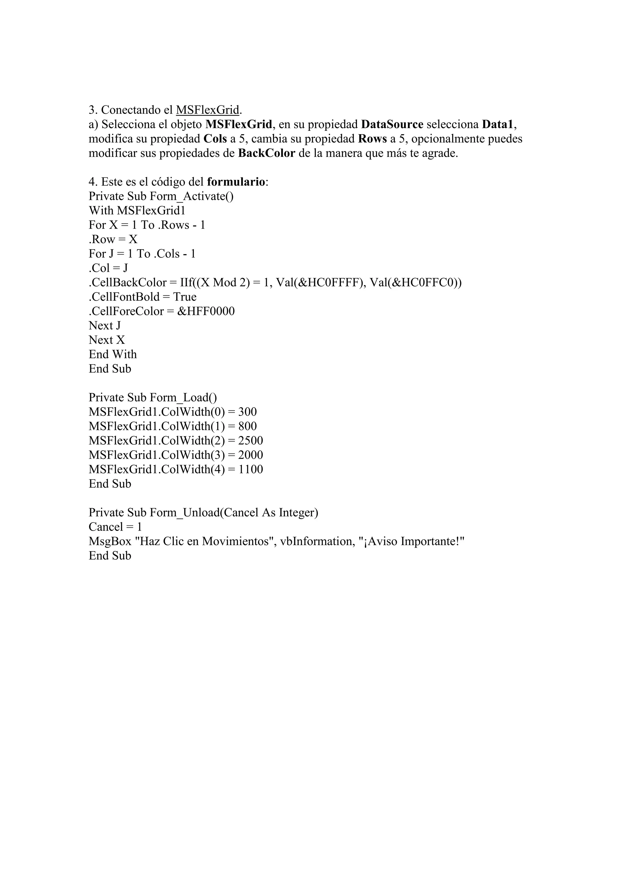 Base De Datos Con Visual Basic6.0