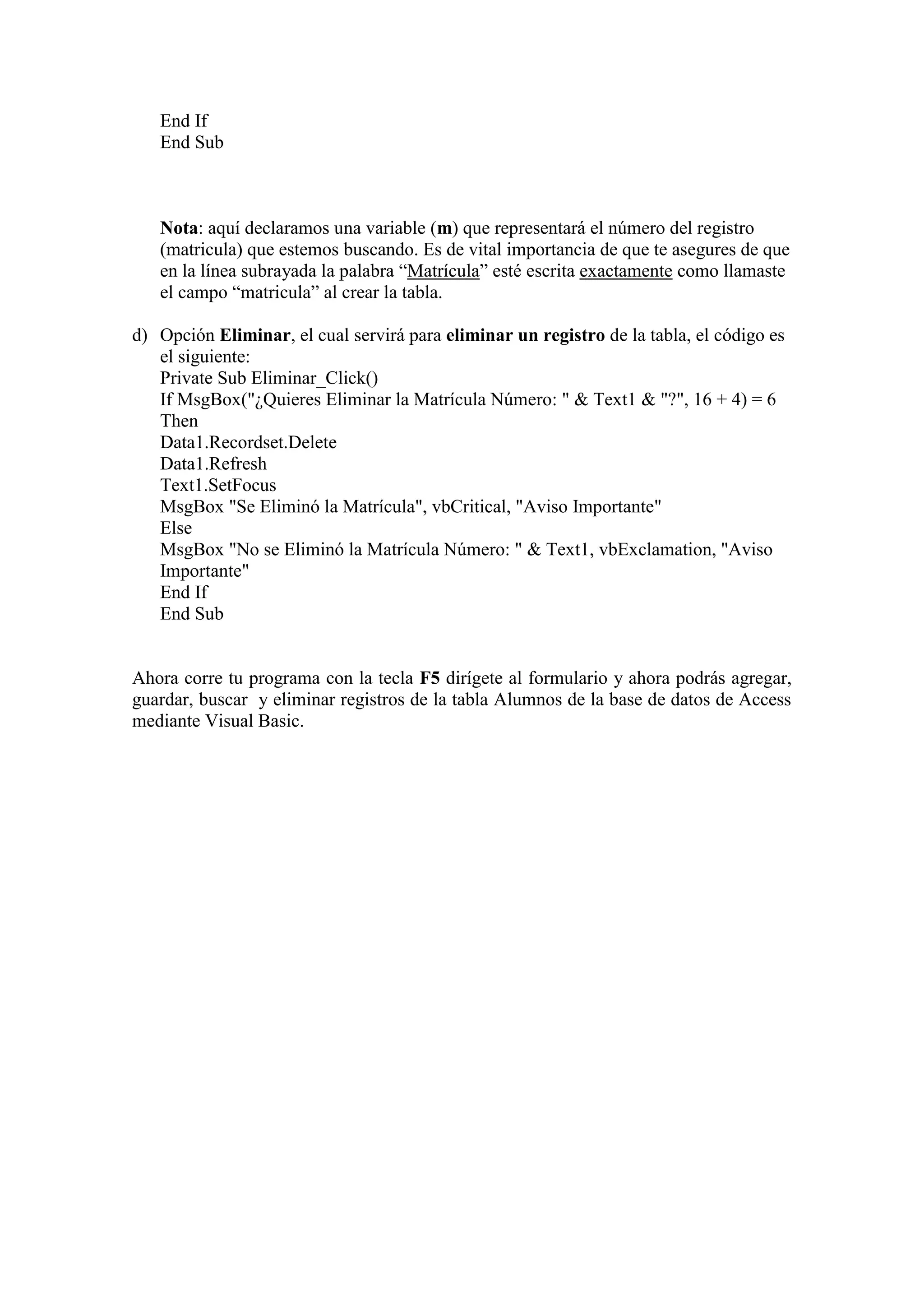 Base De Datos Con Visual Basic6.0