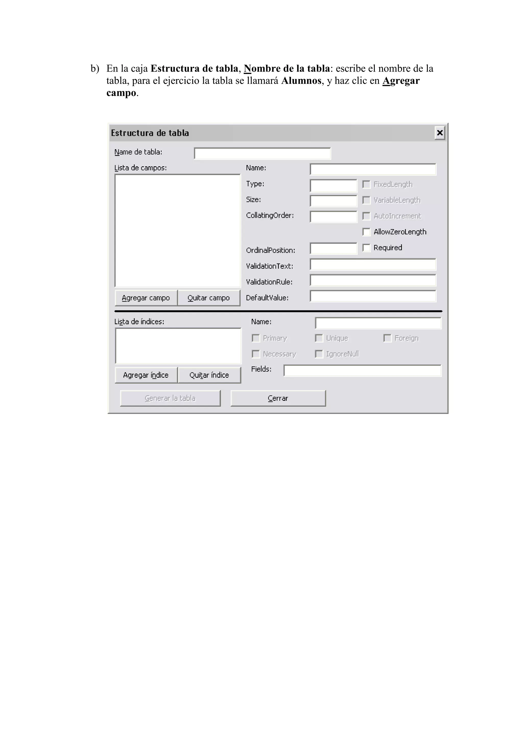 Base De Datos Con Visual Basic6.0