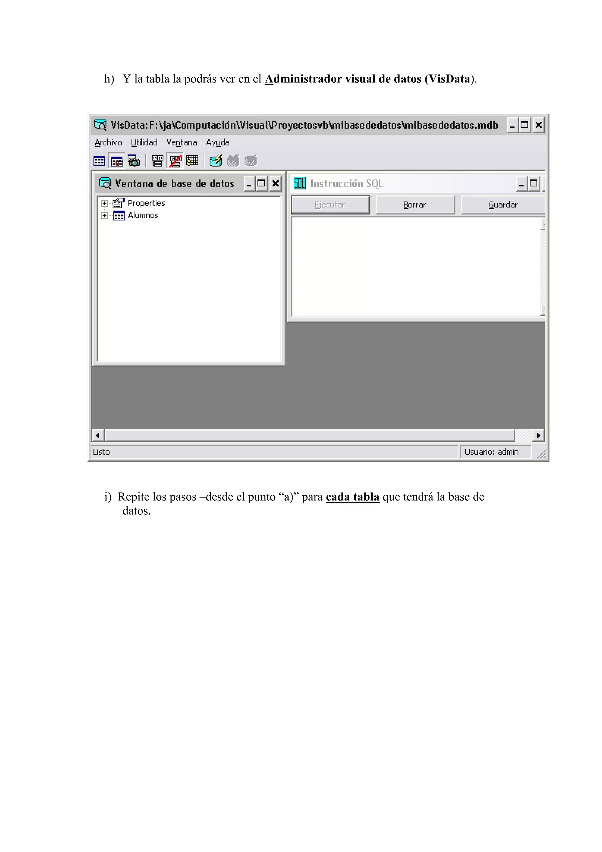 Base De Datos Con Visual Basic6.0