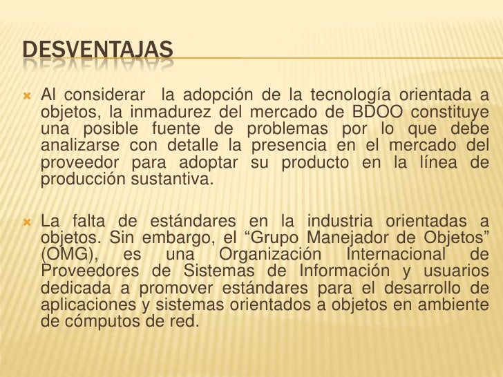 Base De Datos Orientados A Objetos