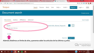 Además añadimos un límite de años, queremos saber los artículos de los últimos 15 años.
 