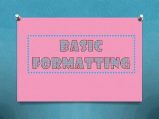 Base formatting
