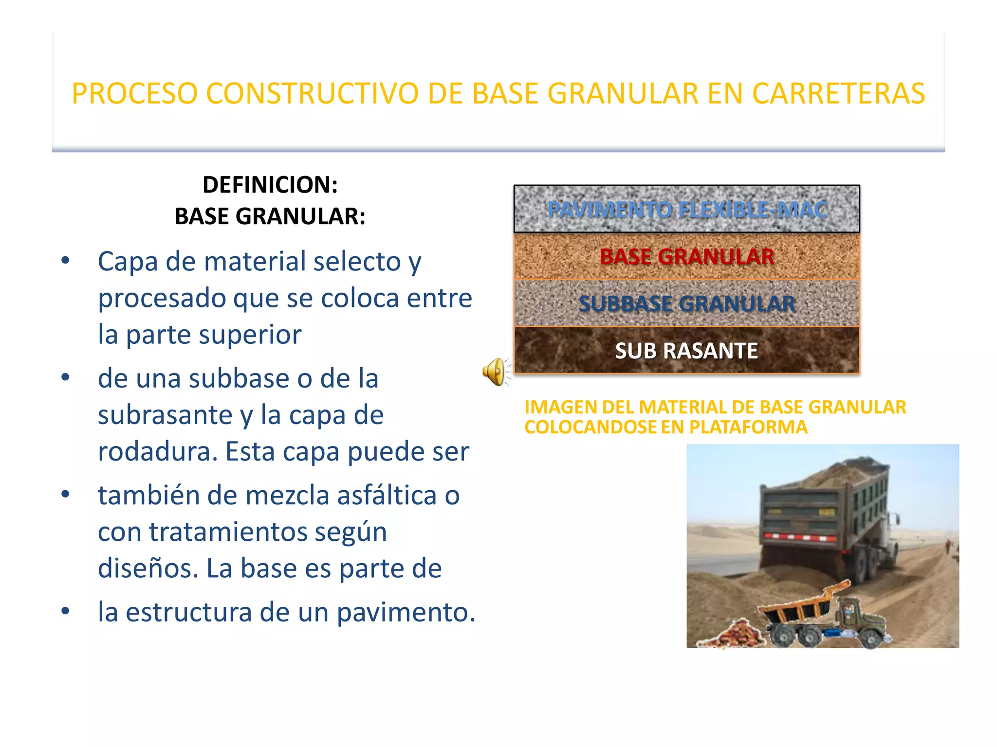 Base granular proceso constructivo | PDF